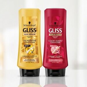 Schwarzkopf Gliss Hair Repair Set of 2 Oil Nutritive & Color Guard 13.6oz NOS